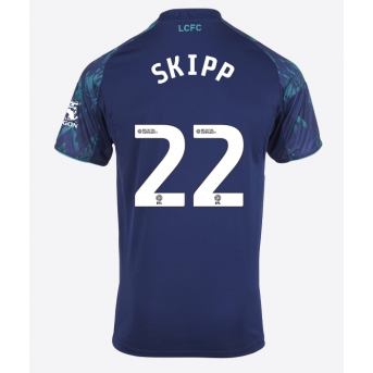 Billige Fotballdrakt Leicester City Oliver Skipp #22 Replika Bortedrakt 2025-26 Kortermet